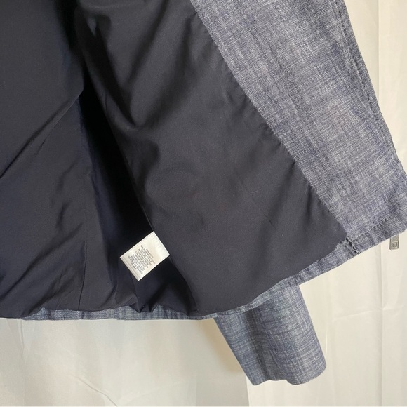 LIZ CLAIBORNE Women’s Blue Lined Moto Zip Up Cropped Jacket Size Medium - Picture 12 of 16